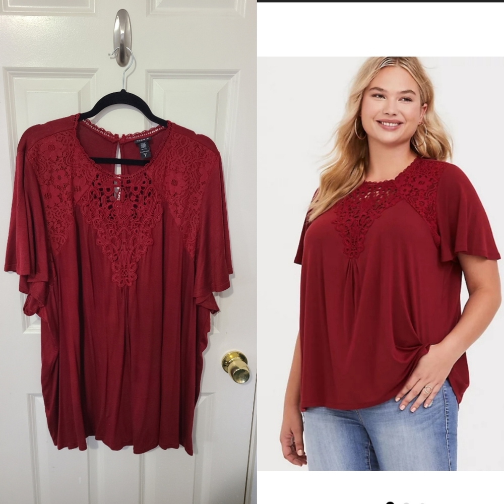 Red blouse